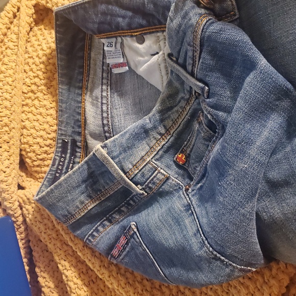 HUDSON Vintage Low Rise Boot Cut Jeans MED Wash Women's 26  NO FLAP BACK POCKETS - Picture 17 of 17